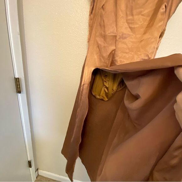 WEISSMAN Balera Elite Dance silky Charmeuse Mock Neck slip Dress D13067 MA adult - Picture 6 of 12